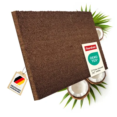 floordirekt Fußmatte Kokos   Braun   24 mm