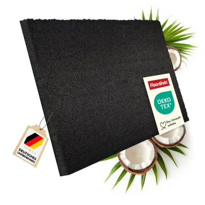 floordirekt Fußmatte Kokos   Schwarz    17 mm