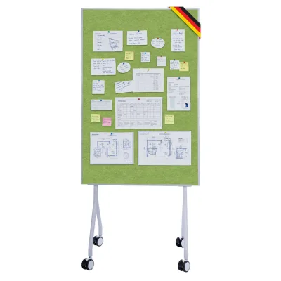 Floordirekt Mobile Präsentationstafel   Giant   Doppelseite Filztafel 80 x 120 cm