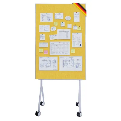 Floordirekt Mobile Präsentationstafel   Giant   Doppelseite Filztafel 80 x 120 cm