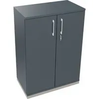 Flügeltürenschrank endless 800 x 1.133 x 442 mm (B x H x T) silberaluminium