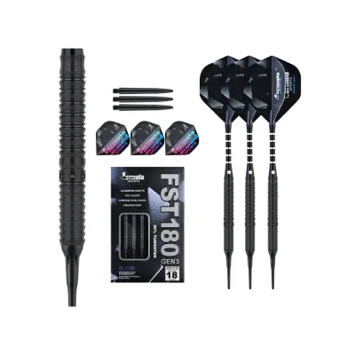 Formula FST180 GEN3 Black Softtip Dartset 18g Softdarts
