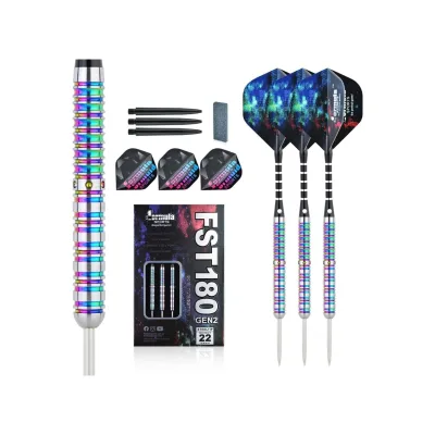 Formula FST180 zweite Generation Regenbogen Tungsten Dart Steeltip