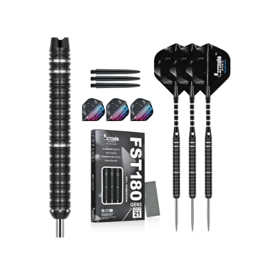 Formula Sports FST180 Gen3 Black Silver Rings Tungsten Dartpfeilset