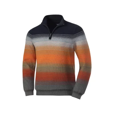 Franco Bettoni Herren Zipper-Pullover Multicolor