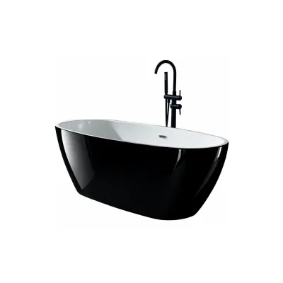 Sanotechnik Badewanne Manhatten Schwarz, Weiß 80.6x60x170 cm