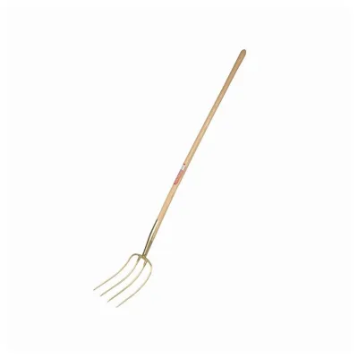 FREUND VICTORIA Dunggabel 4 Zinken,  135cm-Stiel Esche, 31x23cm, gold-lackiert