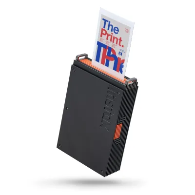 FUJIFILM instax mini Link+ Sofortbild-Printer, Schwarz-Orange