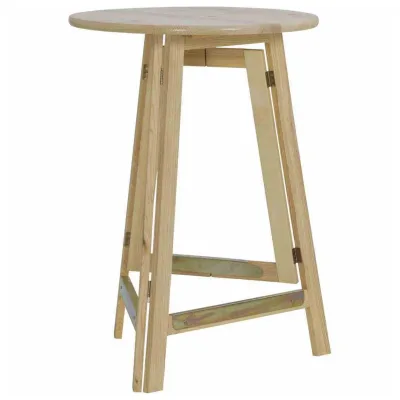 Fun Star Stehtisch Ø 78 cm, komplett aus Kiefernholz Gestell klappbar