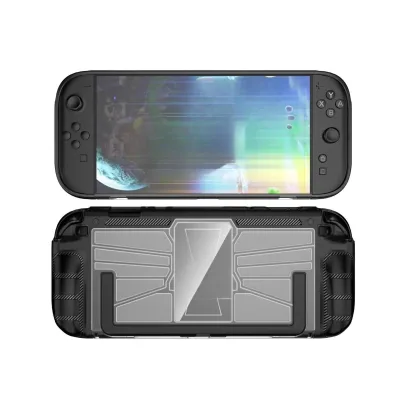Für Nintendo Switch 2 Einteilige TPU / PC Hybrid Schutzhülle Schwarz