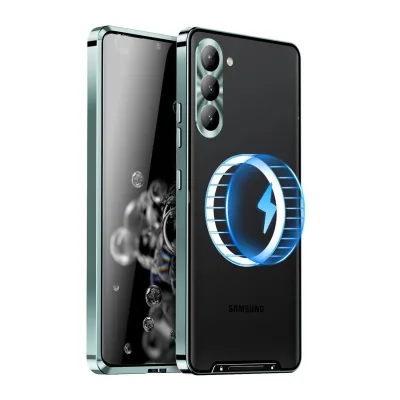 Für Samsung Galaxy S25 Plus Magnetische Magsafe Metall Hülle Case Grün