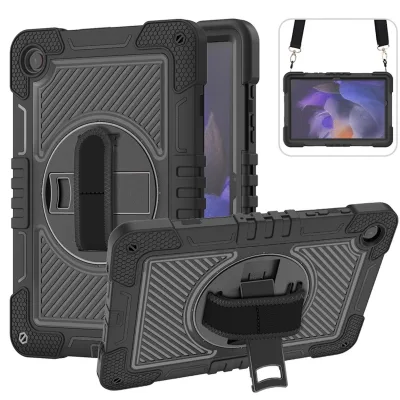 Für Samsung Galaxy Tab A11+ Plus / A9+ Plus 360 Grad Hülle Schwarz