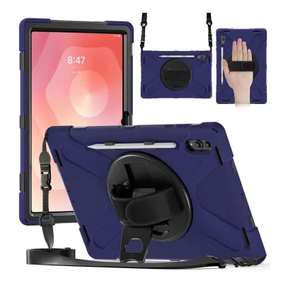 Für Samsung Galaxy Tab S11 Ultra Hülle Halter & Schultergurt D- Blau