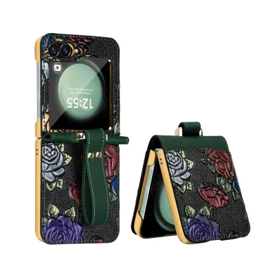 Für Samsung Galaxy Z Flip7 FE / Flip6 5G Hülle Handschl. + Schutz Glas