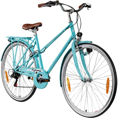 Galano Florenz Damenfahrrad 28 Zoll Stadtrad 155 - 185 cm Cityrad mit 6 Gängen retro Fahrrad Damen Cityfahrrad mit Felgenbremsen