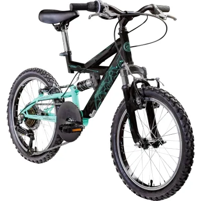 Galano FS180 Kinderfahrrad 6 Gang 18 Zoll ab 6 Jahre 115 - 130 cm Mountainbike Fully für Jungen und Mädchen MTB Fahrrad Fullybike