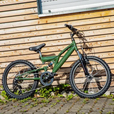 Galano FS180 Kinderfahrrad ab 6 Jahre 120-135cm Mädchen Jungen Fahrrad 20 Zoll 6 Gang Mountainbike Fully mit V-Brakes MTB