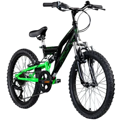 Galano FS180 Kinderfahrrad ab 6 Jahre 120-135cm Mädchen Jungen Fahrrad 20 Zoll 6 Gang Mountainbike Fully mit V-Brakes MTB