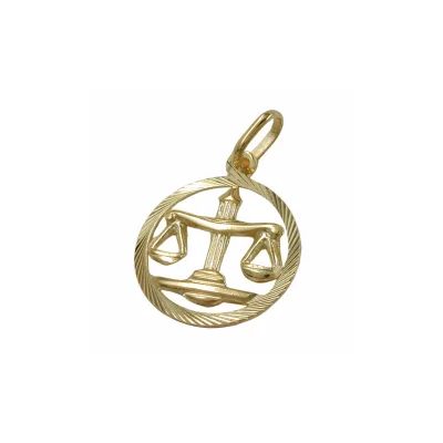 Gallay Anhänger 15mm Sternzeichen Waage 9Kt GOLD