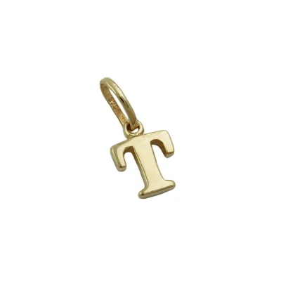 Gallay Anhänger 8x6mm Buchstabe T glänzend 9Kt GOLD
