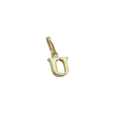 Gallay Anhänger 8x6mm Buchstabe U glänzend 9Kt GOLD