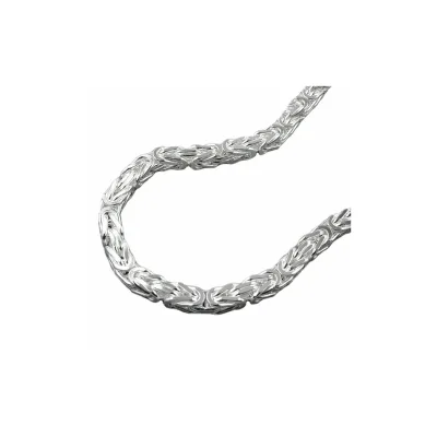 Gallay Armband 4x4mm Königskette vierkant glänzend Silber 925 19cm