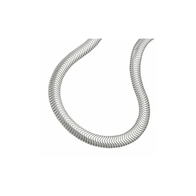 Gallay Armband 6mm flache Schlangenkette glänzend Silber 925 19cm