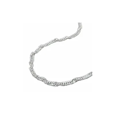 Gallay Kette 2mm Singapurkette diamantiert Silber 925 50cm