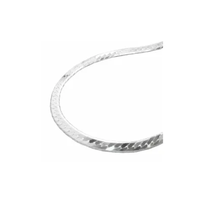 Gallay Kette 3mm Panzer flach gedrückt glänzend diamantiert Silber 925 45cm