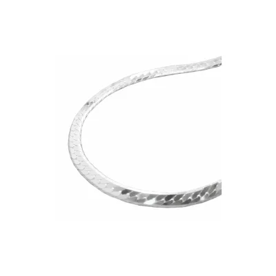 Gallay Kette 3mm Panzerkette flach gedrückt glänzend diamantiert Silber 925 42cm
