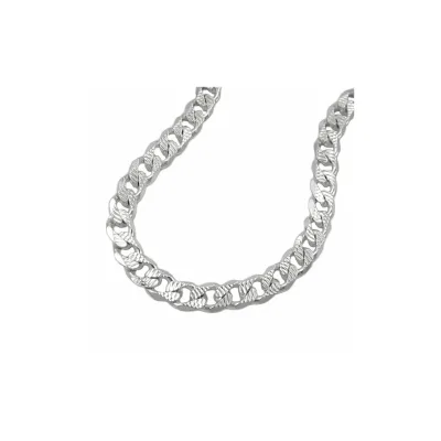 Gallay Kette 5,6mm flache Panzerkette mit Muster Silber 925 50cm