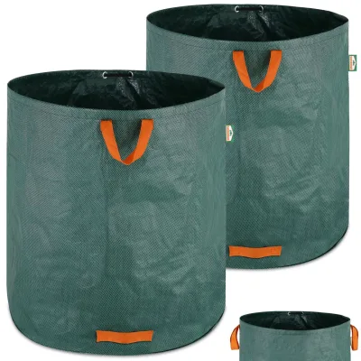 Gardebruk Laubsack 500l 2er Set 86 x 86cm grün / orange