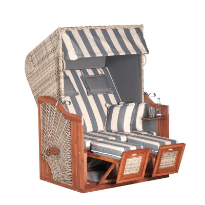 Garten-Strandkorb "Rustikal 285 Z SUN", grey-washed