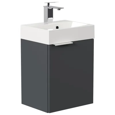 Gäste WC Badmöbel Cubi Slimline 40cm SoftClose in versch. Ausführungen