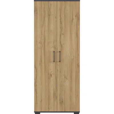 Germania Aktenschrank 4250-564 GW-Profi, in Graphit/Grandson-Eiche-Nb., mit Metallgriffen, 80 x 200 x 40 cm (BxHxT)