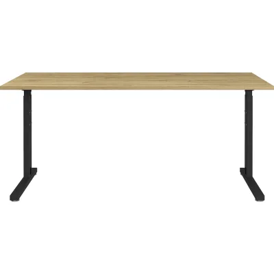 Germania Schreibtisch 4252-582 GW-Profi, in Grandson-Eiche-Nb./Schwarz, me. höheneinstellbar, 160 x 80 x 80 cm (BxHxT)