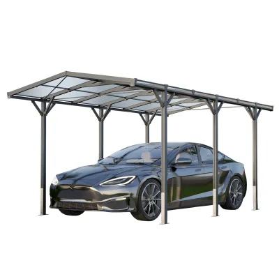 GFP Carport 2,85x5,05m Auto Unterstand Aluminium Anthrazit