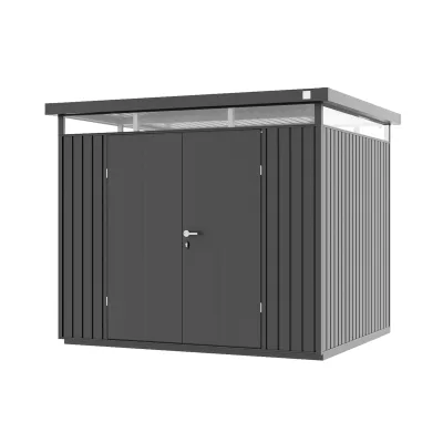 GFP Primeyard Gerätehaus AMIRA aus Metall Gartenhaus Geräteschuppen, anthrazit 180x150x205 cm