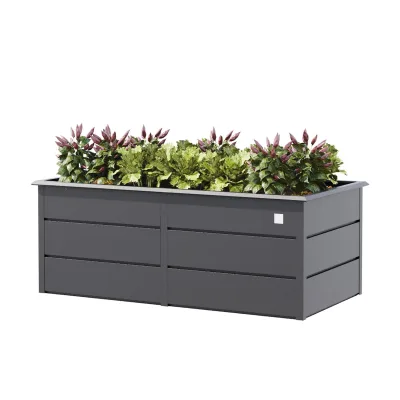 GFP Primeyard LILLY Hochbeet aus Stahl - ergonomisch, rostfrei, mit Schneckenschutz, ideal für Garten & Balkon 150x75x78 cm