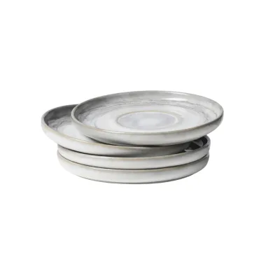 Gipfelstück Kaffeeuntertassen-Set, Steinzeug TIEFER SEE