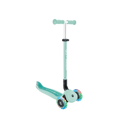 GLOBBER GO-UP ACTIVE LIGHTS – 3 in 1 Dreirad, Laufrad und Scooter, 120/80 mm, 3-rädrig, höhenverstellbar, mint