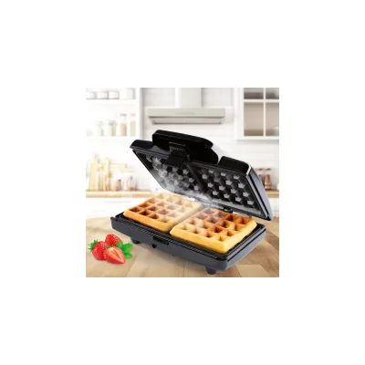 Gourmetmaxx Waffeleisen GOURMETmaxx Schwarz 17.8x8x22 cm
