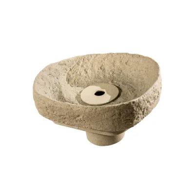 GreenLife Springbrunnen-Set für den Dekor-Regenspeicher "Hinkelstein", sand