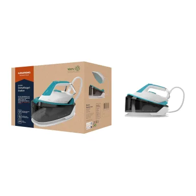 Grundig SIS 6550 Dampfgenerator (2400 W, Keramikbeschichtete SuperGlide Sohle, 1,2 l Wassertank, Tropf-Stopp, Anti-Kalk-Funktion, Selbstreinigungsfunktion)