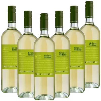 Grüner Veltliner Niederösterreich QUW Drei Junge Wilde  trocken - 6er Karton