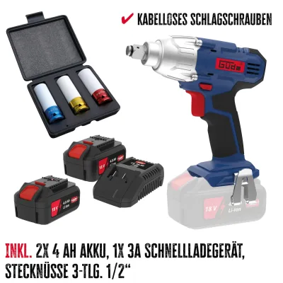 Güde Akku Schlagschrauber Set