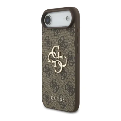 Guess Apple iPhone 17 Air 4G Big Logo Schutzhülle Case Cover Etui Braun