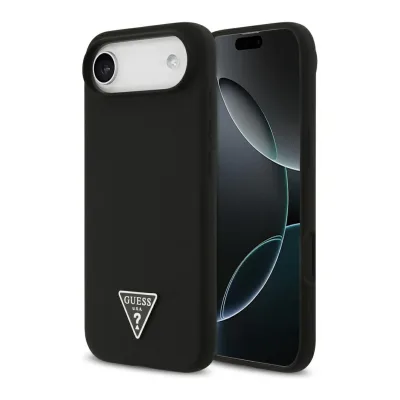 Guess Apple iPhone 17 Air Silicone Triangle Logo MagSafe Case Cover Schutz Hülle