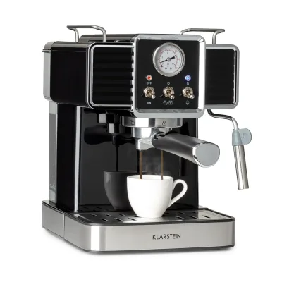 Gusto Classico Espressomaker 1350 Watt 20 Bar Druck 1,5 Liter Schwarz