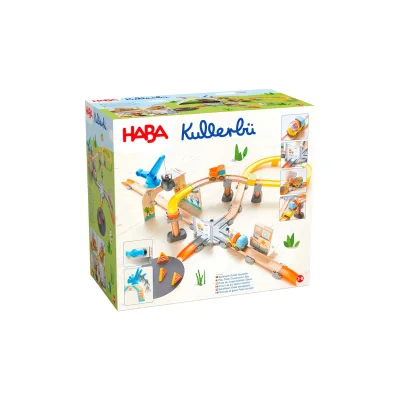 HABA Unisex Kugelbahn Kullerbü – Spielbahn Große Baustelle 1er Pack
